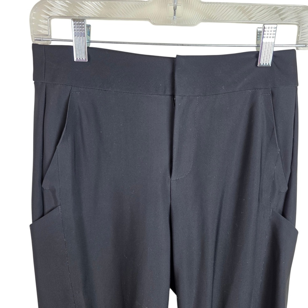 Athleta Stellar Straight Crop Pant Women 2 Black Excellent Stretch Commuter
